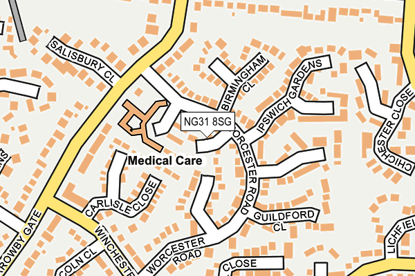 NG31 8SG map - OS OpenMap – Local (Ordnance Survey)