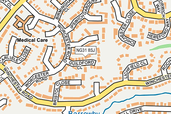 NG31 8SJ map - OS OpenMap – Local (Ordnance Survey)