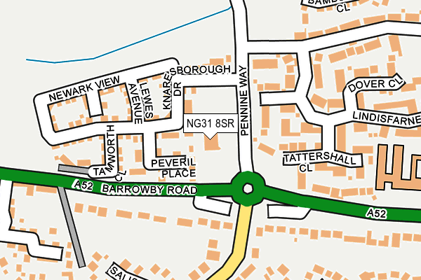 NG31 8SR map - OS OpenMap – Local (Ordnance Survey)