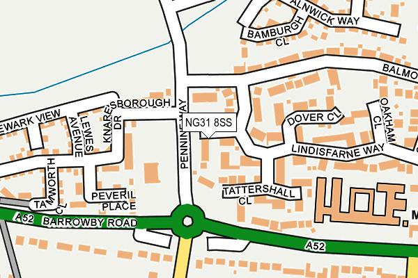 NG31 8SS map - OS OpenMap – Local (Ordnance Survey)