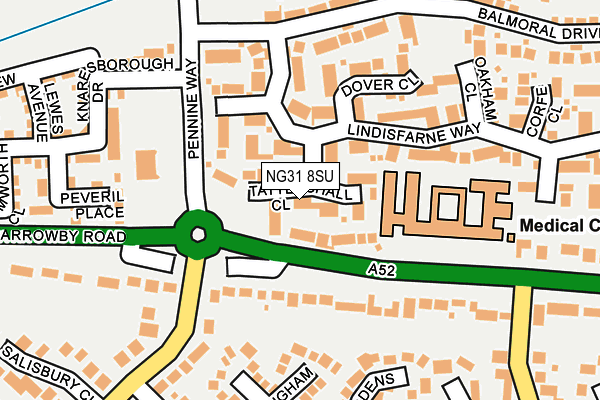 NG31 8SU map - OS OpenMap – Local (Ordnance Survey)