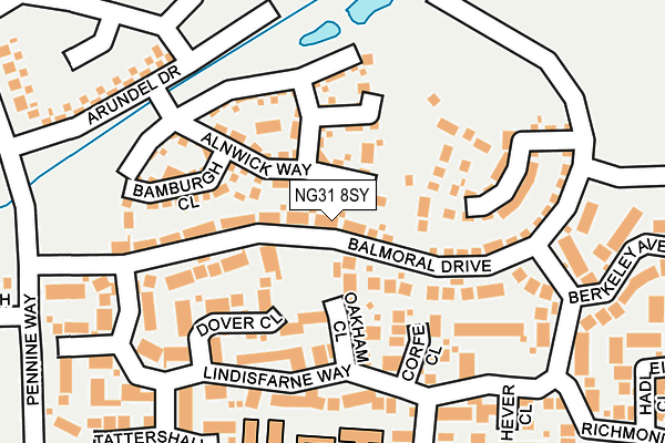 NG31 8SY map - OS OpenMap – Local (Ordnance Survey)