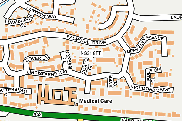 NG31 8TT map - OS OpenMap – Local (Ordnance Survey)
