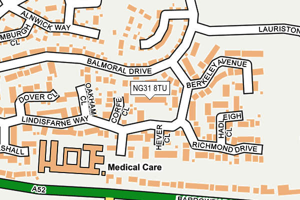 NG31 8TU map - OS OpenMap – Local (Ordnance Survey)