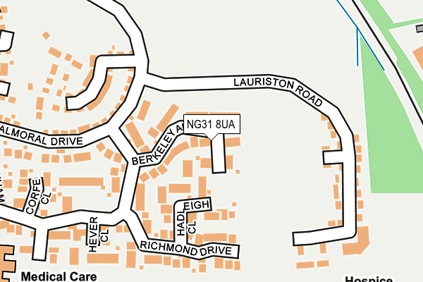 NG31 8UA map - OS OpenMap – Local (Ordnance Survey)