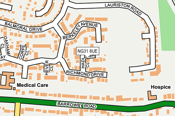 NG31 8UE map - OS OpenMap – Local (Ordnance Survey)