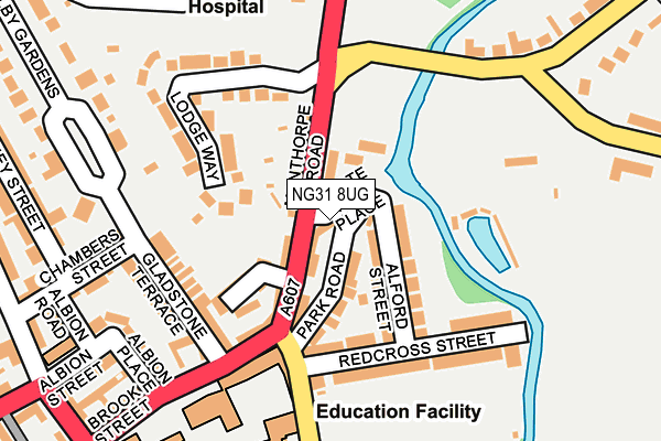 NG31 8UG map - OS OpenMap – Local (Ordnance Survey)