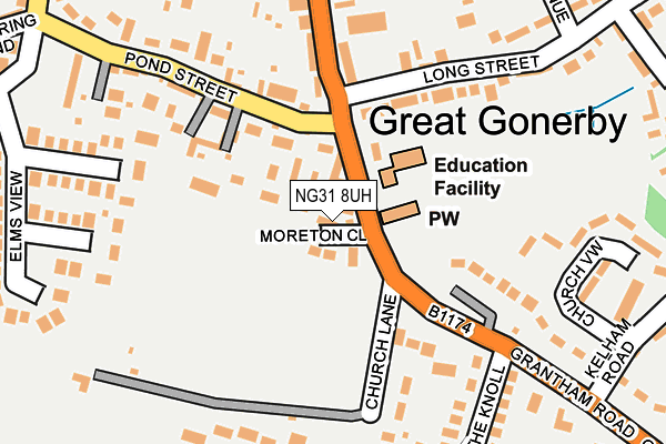 NG31 8UH map - OS OpenMap – Local (Ordnance Survey)