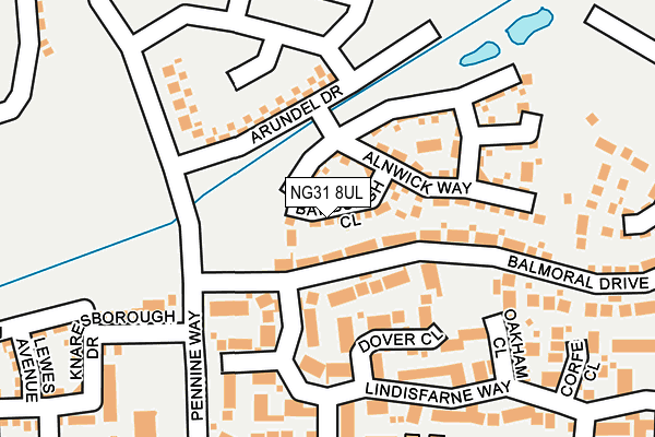 NG31 8UL map - OS OpenMap – Local (Ordnance Survey)