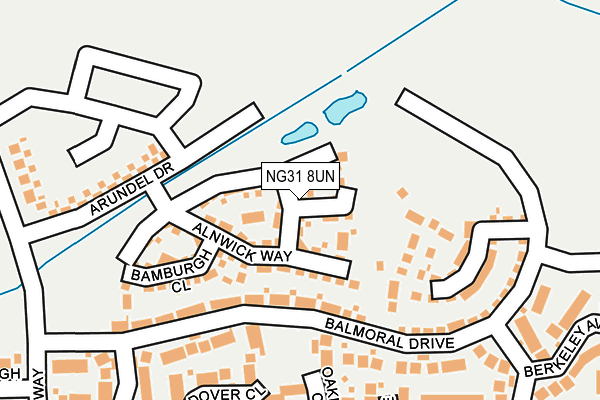 NG31 8UN map - OS OpenMap – Local (Ordnance Survey)