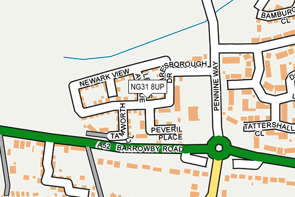 NG31 8UP map - OS OpenMap – Local (Ordnance Survey)