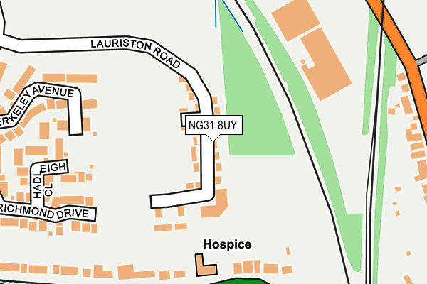 NG31 8UY map - OS OpenMap – Local (Ordnance Survey)