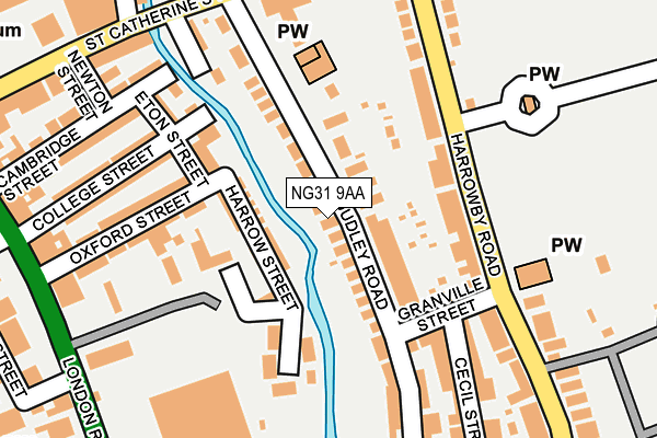 NG31 9AA map - OS OpenMap – Local (Ordnance Survey)