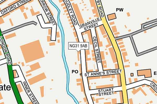 NG31 9AB map - OS OpenMap – Local (Ordnance Survey)