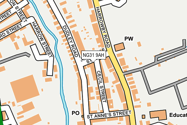 NG31 9AH map - OS OpenMap – Local (Ordnance Survey)