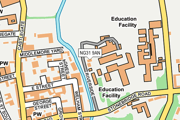 NG31 9AN map - OS OpenMap – Local (Ordnance Survey)