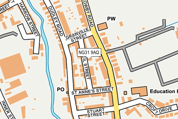 NG31 9AQ map - OS OpenMap – Local (Ordnance Survey)