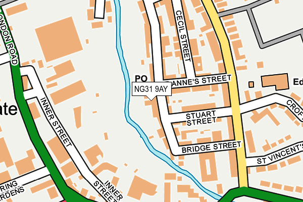 NG31 9AY map - OS OpenMap – Local (Ordnance Survey)