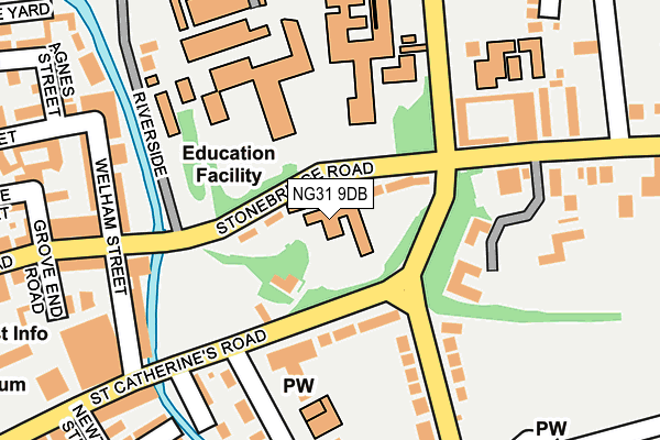 NG31 9DB map - OS OpenMap – Local (Ordnance Survey)