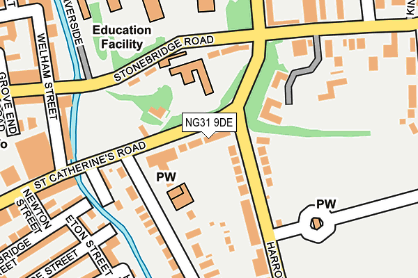 NG31 9DE map - OS OpenMap – Local (Ordnance Survey)