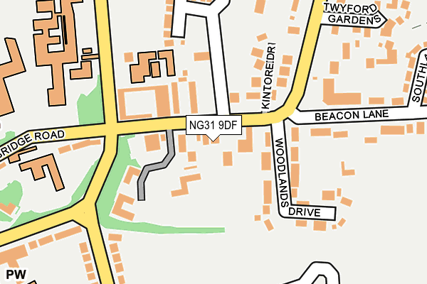NG31 9DF map - OS OpenMap – Local (Ordnance Survey)