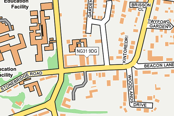 NG31 9DG map - OS OpenMap – Local (Ordnance Survey)