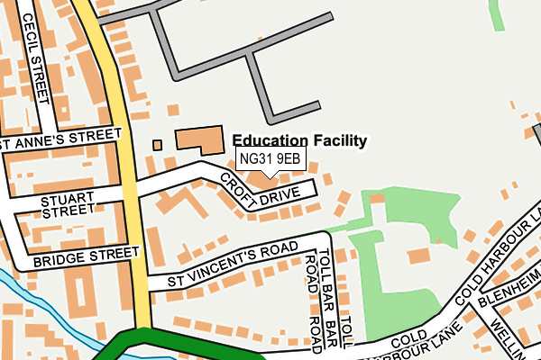 NG31 9EB map - OS OpenMap – Local (Ordnance Survey)