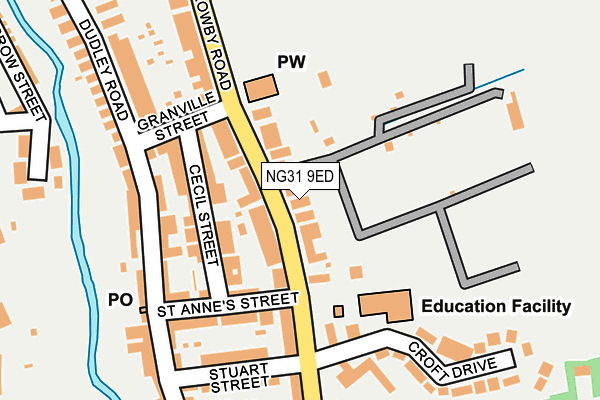 NG31 9ED map - OS OpenMap – Local (Ordnance Survey)