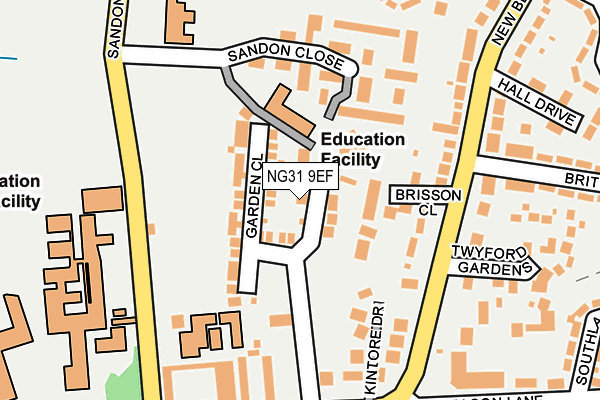 NG31 9EF map - OS OpenMap – Local (Ordnance Survey)