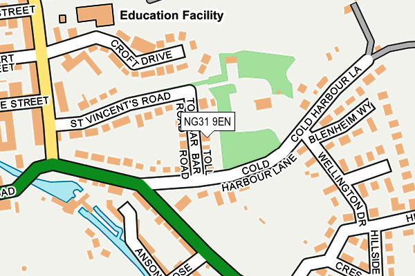 NG31 9EN map - OS OpenMap – Local (Ordnance Survey)