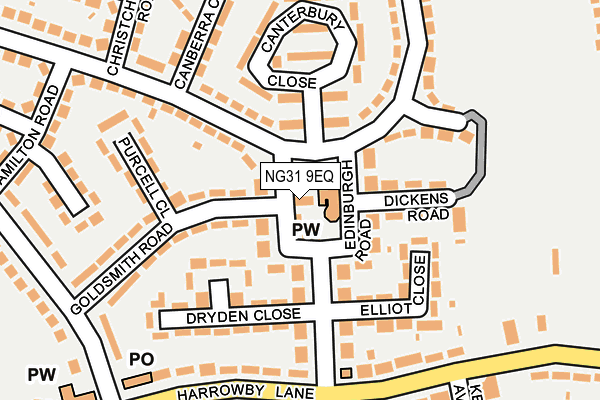 NG31 9EQ map - OS OpenMap – Local (Ordnance Survey)