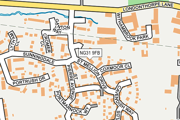 NG31 9FB map - OS OpenMap – Local (Ordnance Survey)