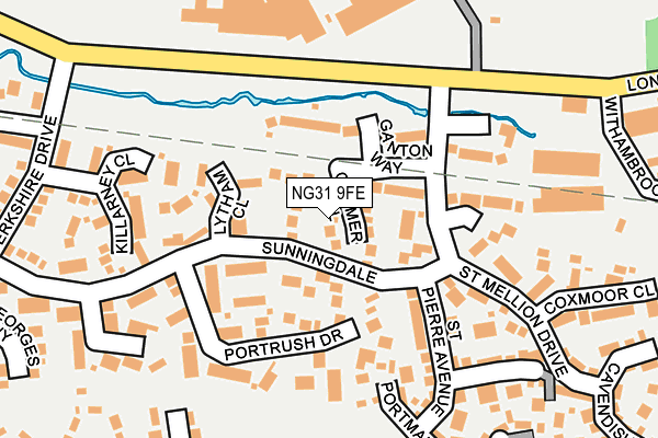 NG31 9FE map - OS OpenMap – Local (Ordnance Survey)