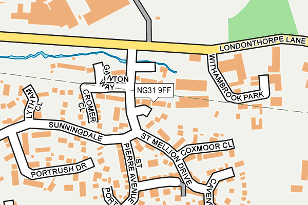 NG31 9FF map - OS OpenMap – Local (Ordnance Survey)