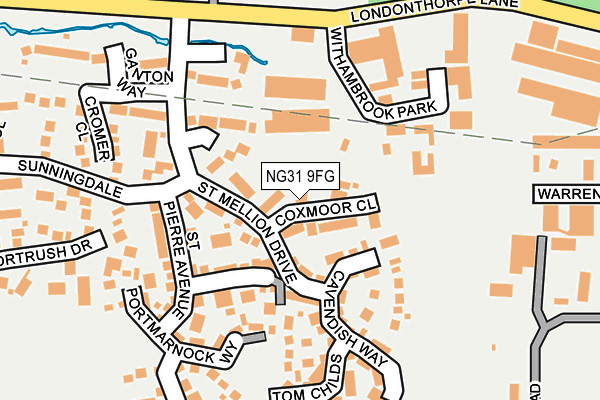 NG31 9FG map - OS OpenMap – Local (Ordnance Survey)