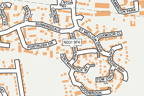 NG31 9FH map - OS OpenMap – Local (Ordnance Survey)