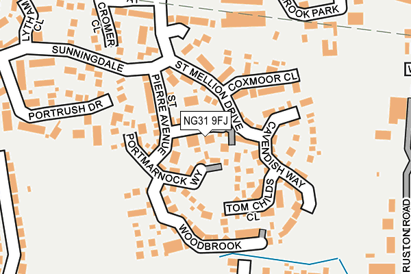 NG31 9FJ map - OS OpenMap – Local (Ordnance Survey)
