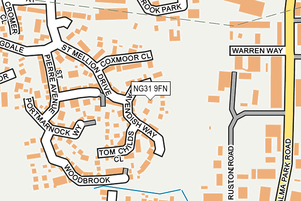 NG31 9FN map - OS OpenMap – Local (Ordnance Survey)