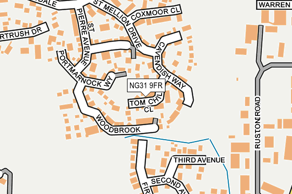 NG31 9FR map - OS OpenMap – Local (Ordnance Survey)