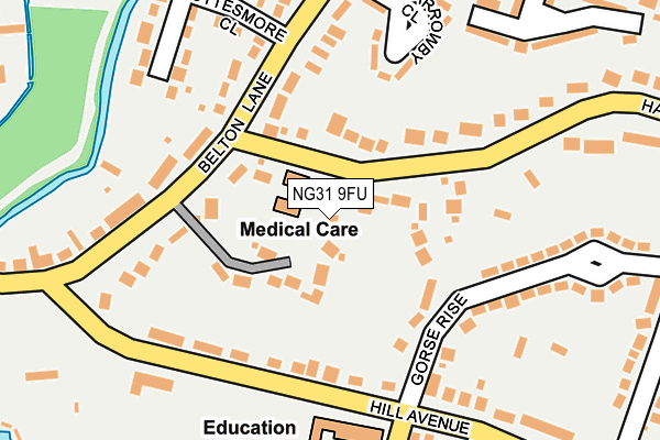 NG31 9FU map - OS OpenMap – Local (Ordnance Survey)