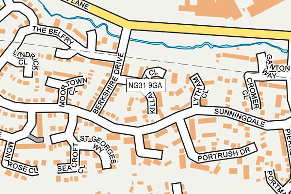 NG31 9GA map - OS OpenMap – Local (Ordnance Survey)