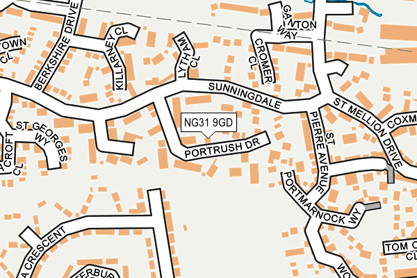 NG31 9GD map - OS OpenMap – Local (Ordnance Survey)