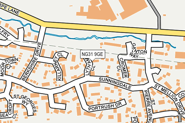 NG31 9GE map - OS OpenMap – Local (Ordnance Survey)