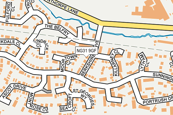 NG31 9GF map - OS OpenMap – Local (Ordnance Survey)