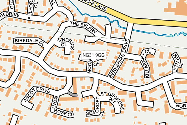 NG31 9GG map - OS OpenMap – Local (Ordnance Survey)