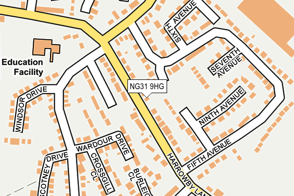 NG31 9HG map - OS OpenMap – Local (Ordnance Survey)