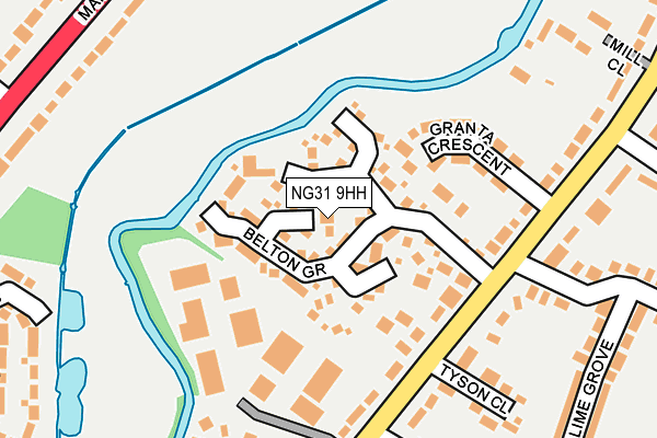 NG31 9HH map - OS OpenMap – Local (Ordnance Survey)