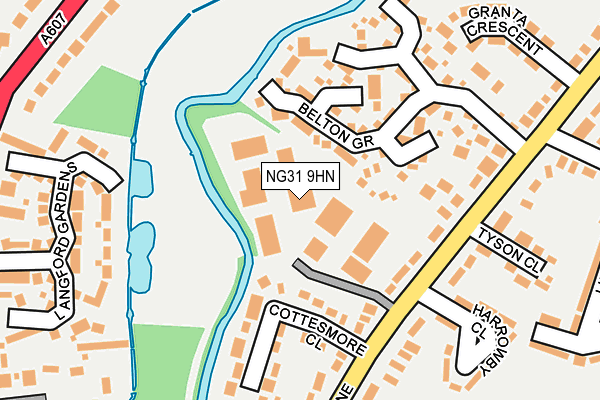 NG31 9HN map - OS OpenMap – Local (Ordnance Survey)