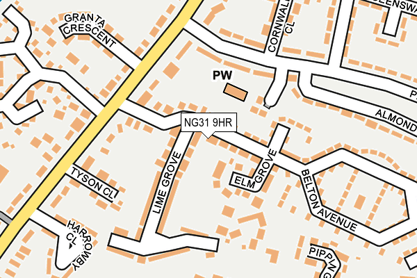 NG31 9HR map - OS OpenMap – Local (Ordnance Survey)