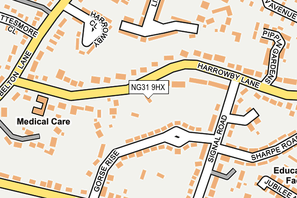 NG31 9HX map - OS OpenMap – Local (Ordnance Survey)